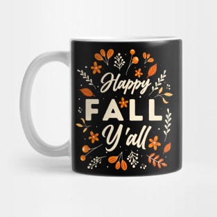 Happy Fall Y'all Thanksgiving Pumpkin Halloween Autumn Mug